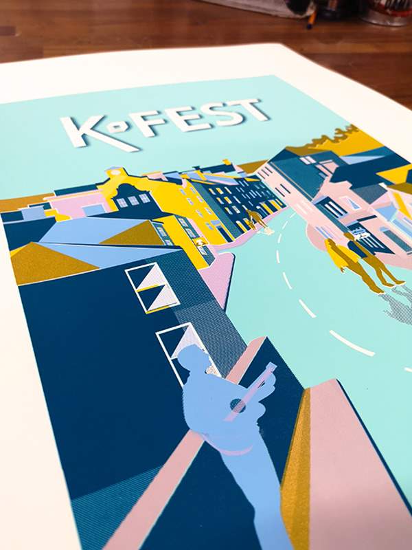 close up of the Limited edition K FEST 2023 poster